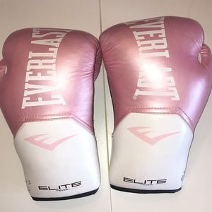 Everlast Elite Pro Style 🥊 boxing Gloves, Pink White, 12